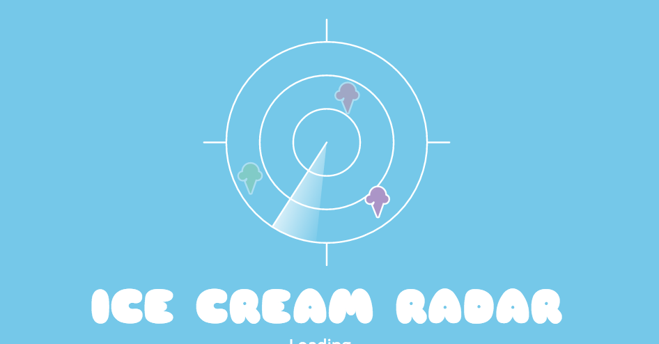 Screenshot of Ice cream radar