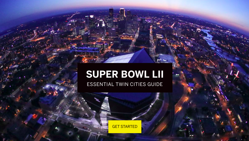 Screenshot of Super Bowl guide